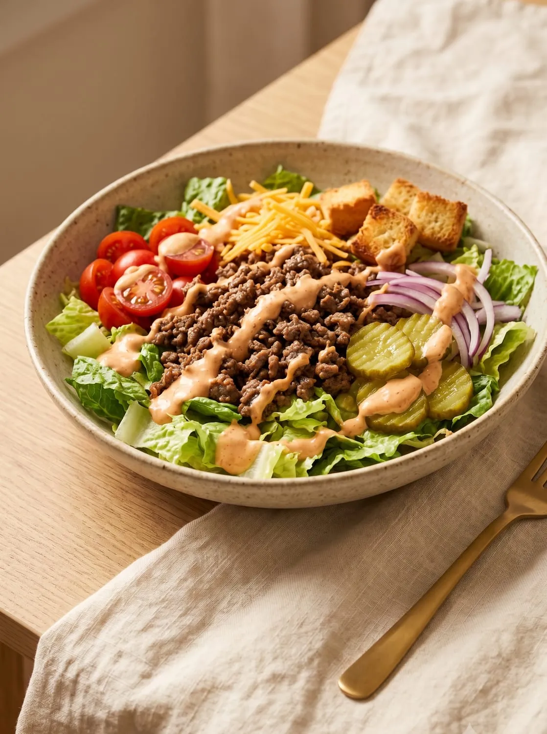 Deconstructed Burger Bowl